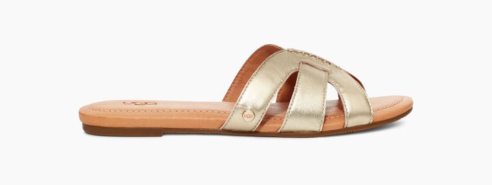 Ugg Teague - Womens Sandals - Gold - NZ (6328SGOZV)